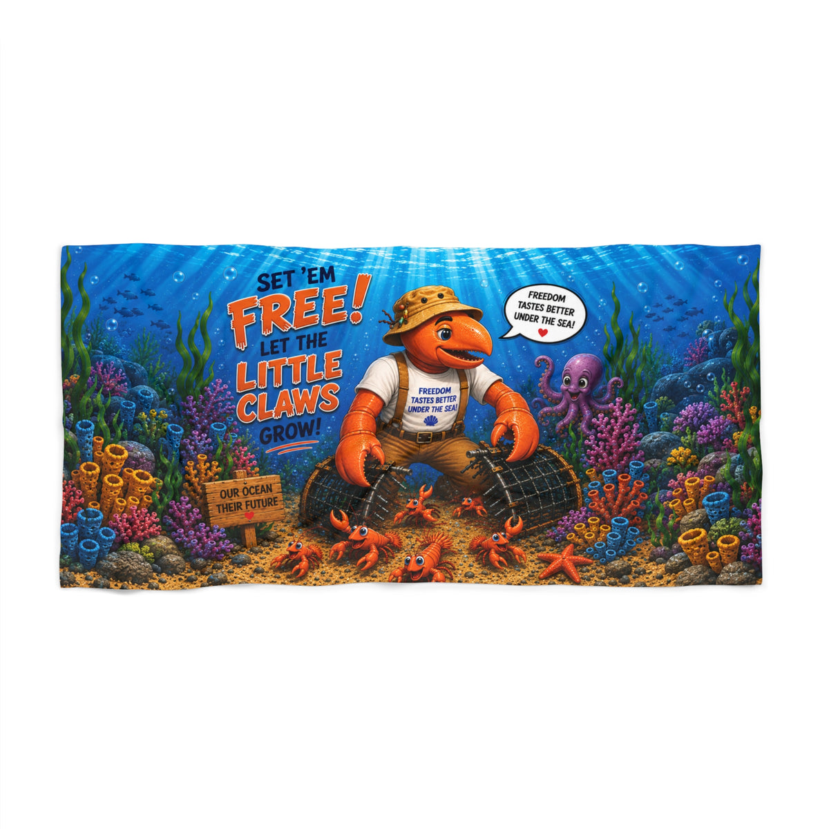 #007 Hope for Claws – Beach Towel