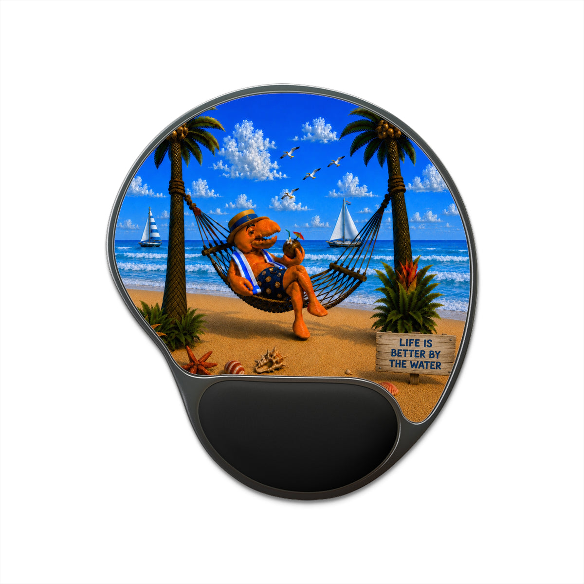 #002 Hammock Henry – SeaHenry Cushioned Wrist Rest Mouse Pad