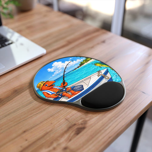#004 Fisherman Henry – SeaHenry Cushioned Wrist Rest Mouse Pad