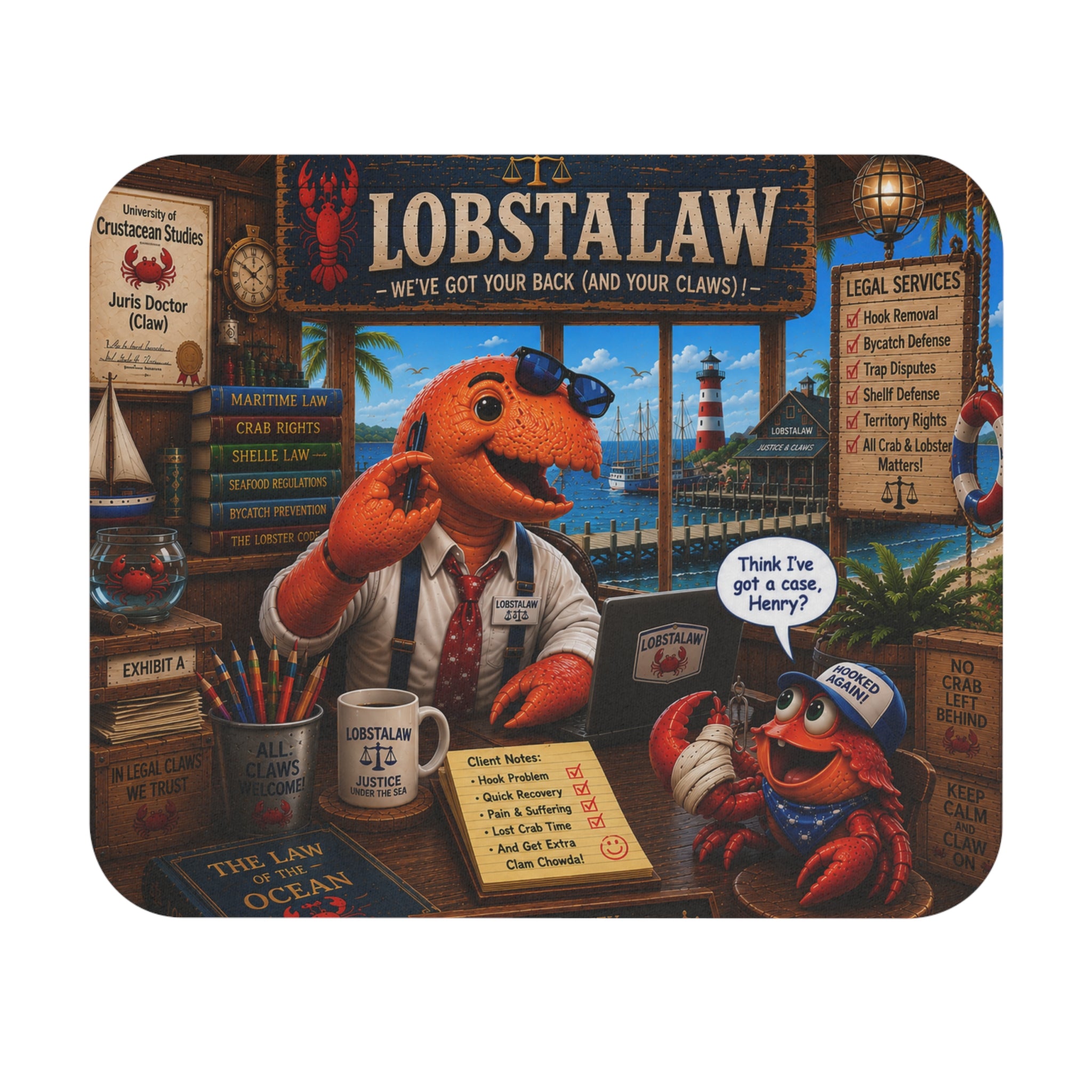 #009 LobstaLaw Mouse Pad