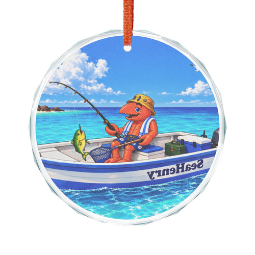 #004 Fisherman Henry – SeaHenry Glass Ornament
