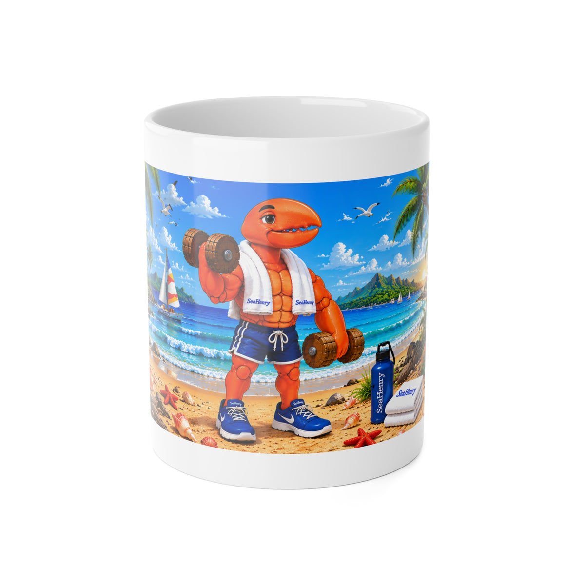 #015 Exercising Henry – SeaHenry Coffee Mug