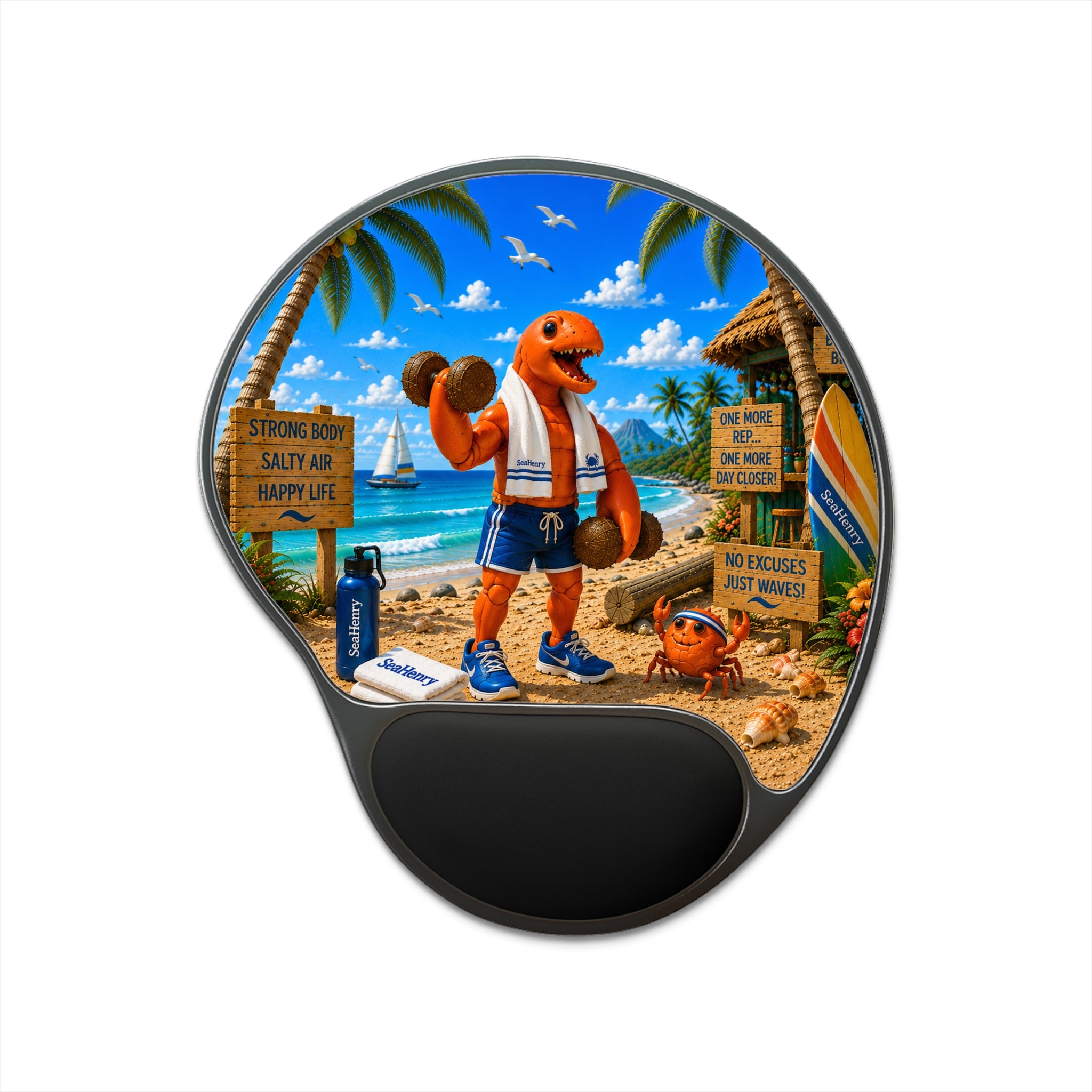 #015 Working out Henry Wrist Mouse Pad