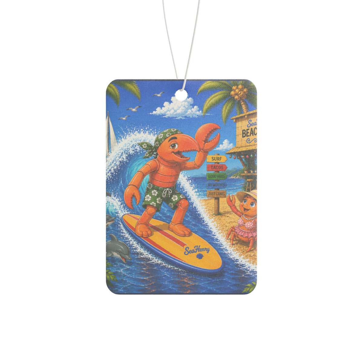 #012 Surfer Henry – SeaHenry Car Air Freshener