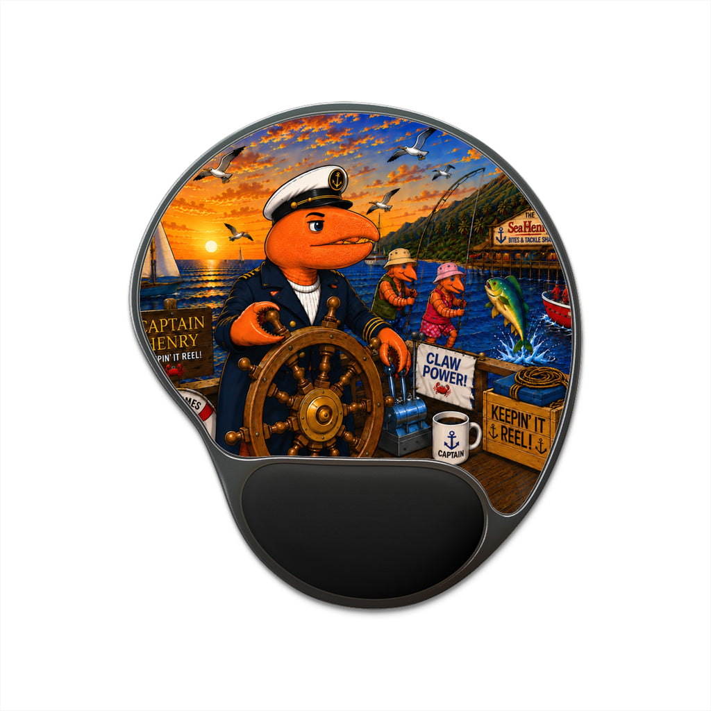 #003 Captain Henry – SeaHenry Cushioned Wrist Rest Mouse Pad