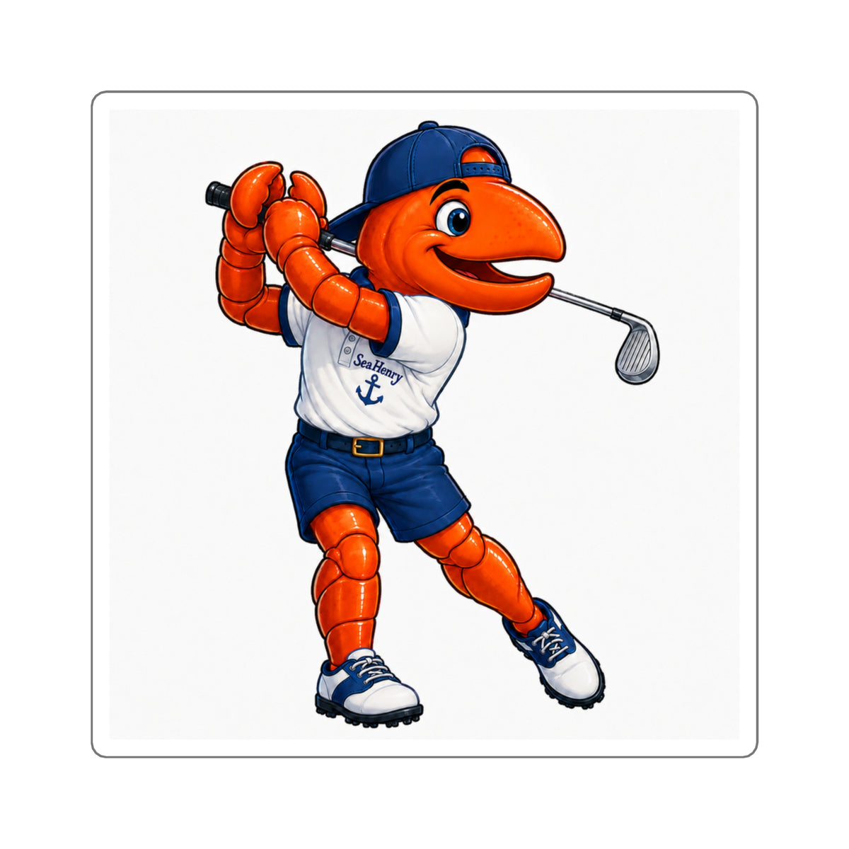 #023 Golfer Henry - SeaHenry 3x3 Sticker