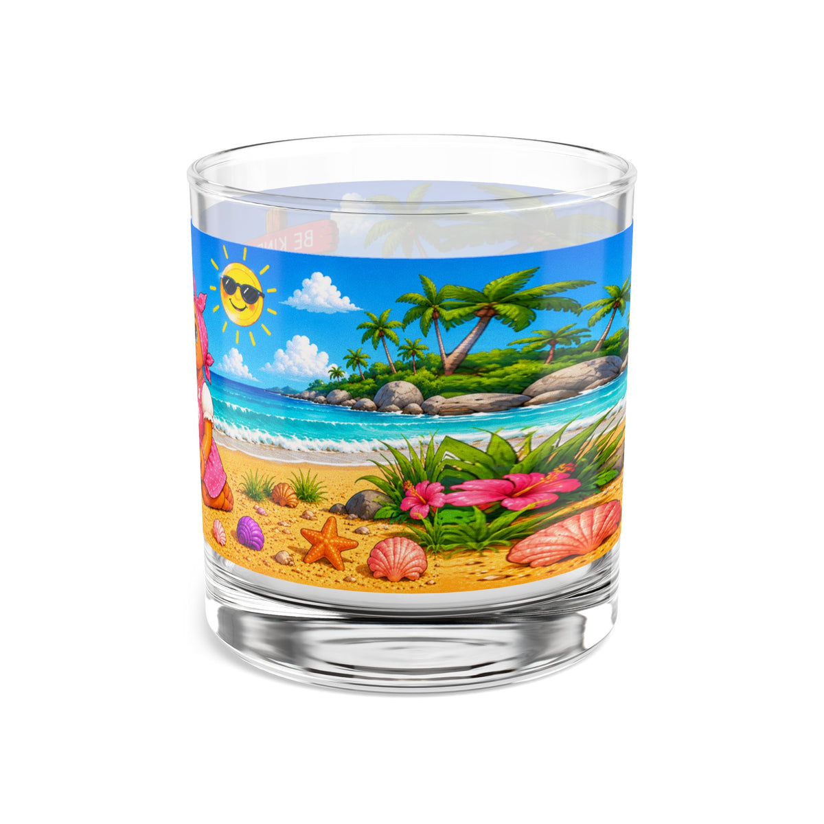 #006 Beach Buddy Girl – SeaHenry 10 oz Rocks Glass