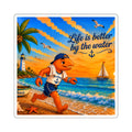 #022 Jogging Henry – SeaHenry 3×3 Coastal Sticker