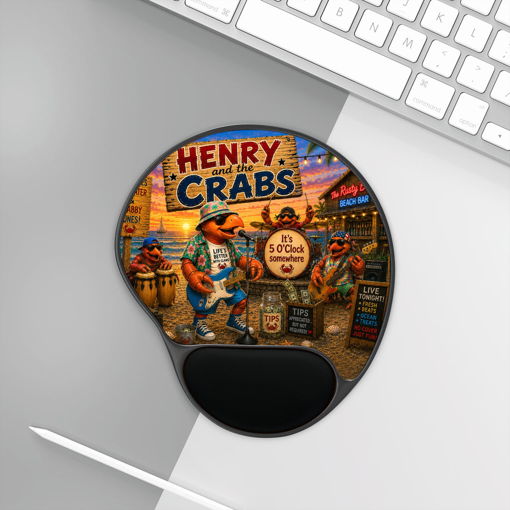 #011 Henry and the Crabs – SeaHenry Cushioned Wrist Rest Mouse Pad