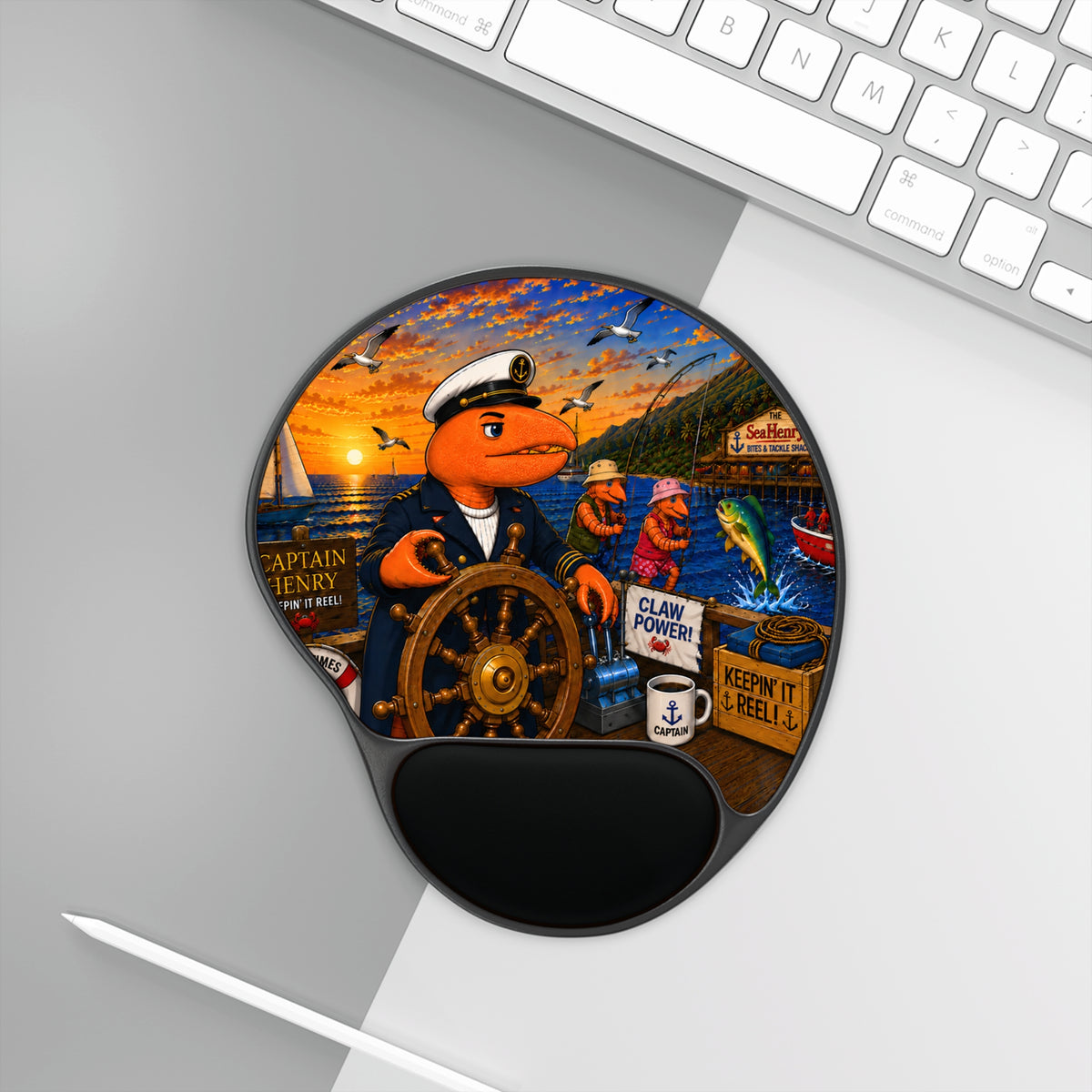 #003 Captain Henry – SeaHenry Cushioned Wrist Rest Mouse Pad