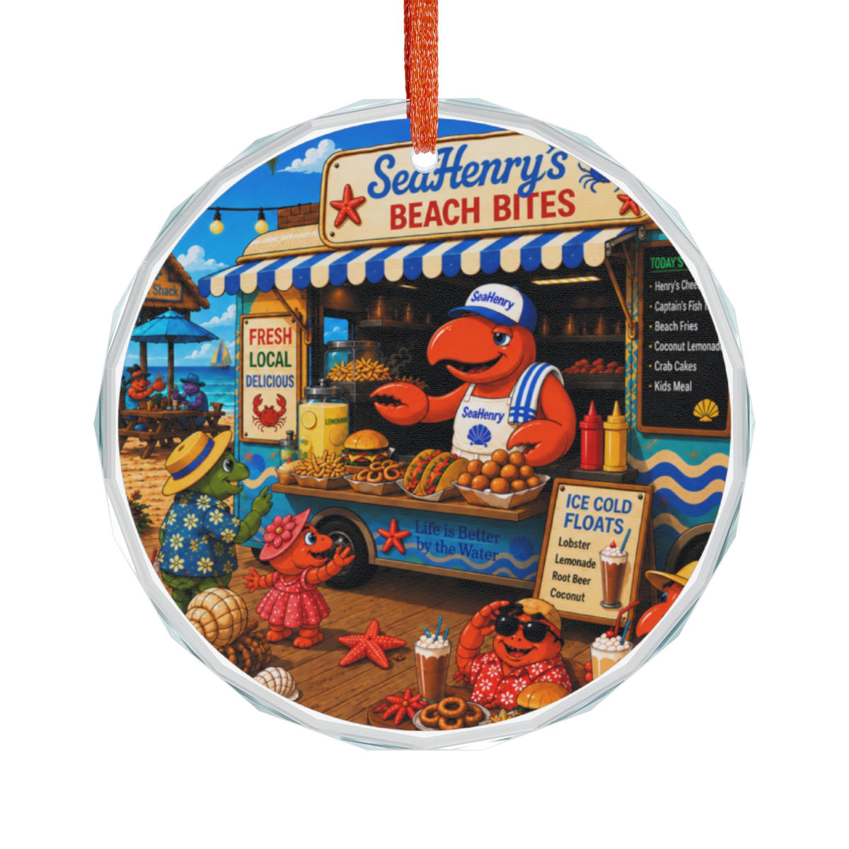 #018 SeaHenry's Beach Bites – SeaHenry Glass Ornament