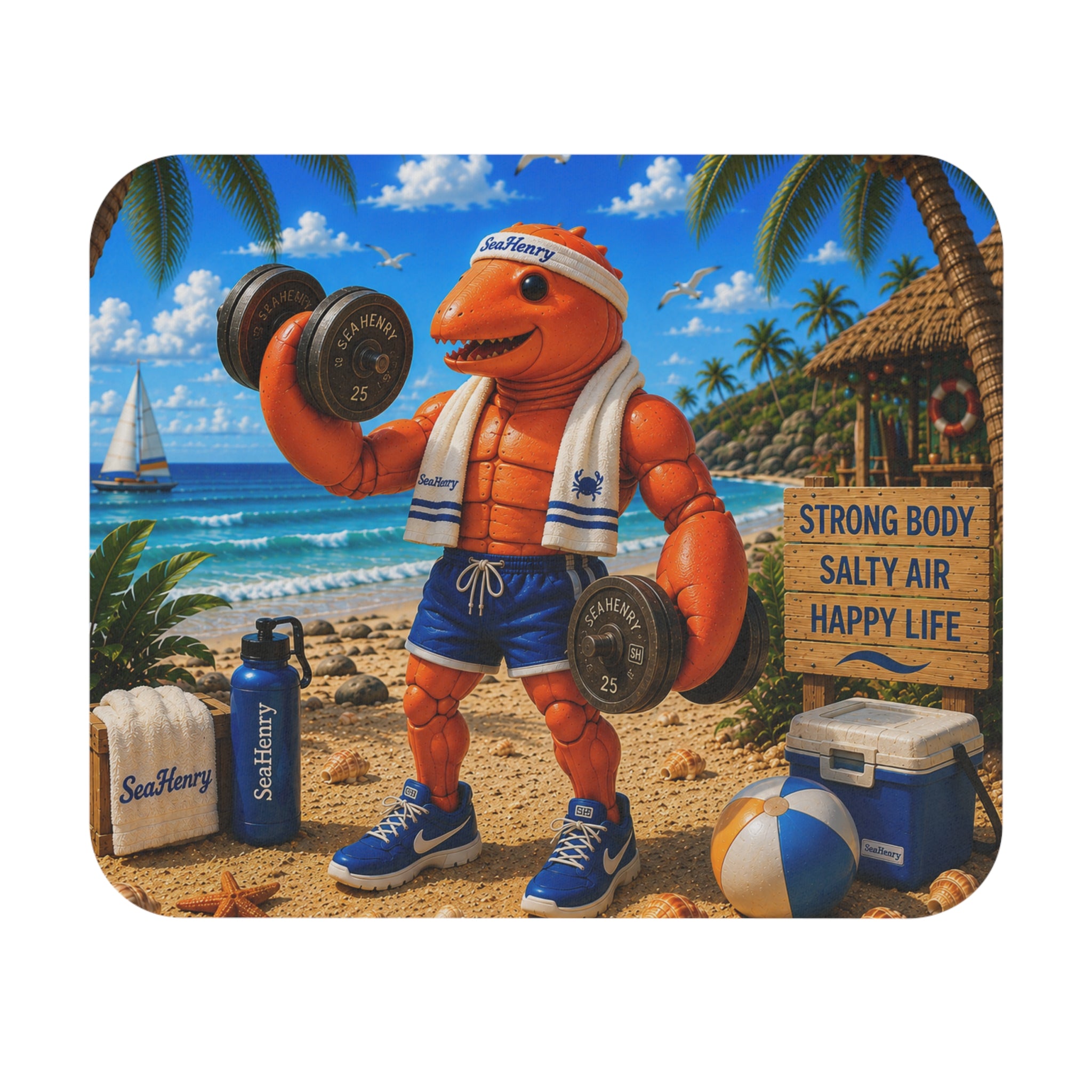 #015 Working out Henry Mouse Pad
