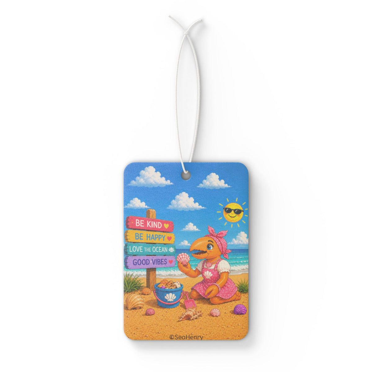 #006 Beach Buddy Girl – SeaHenry Car Air Freshener