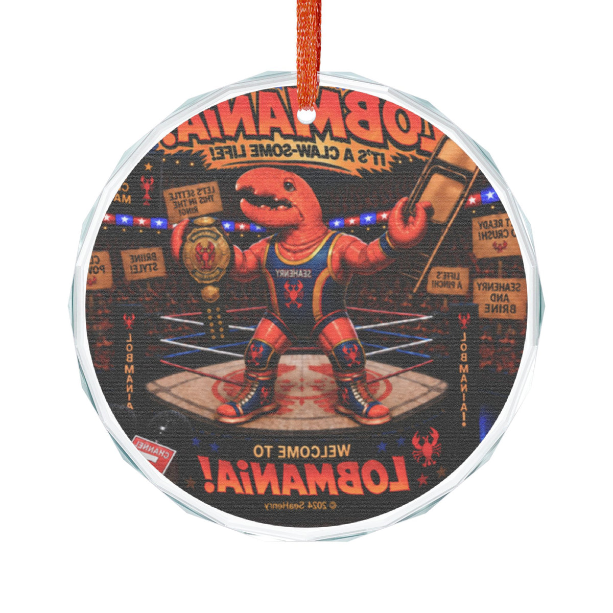#010 LobMania – SeaHenry Glass Ornament