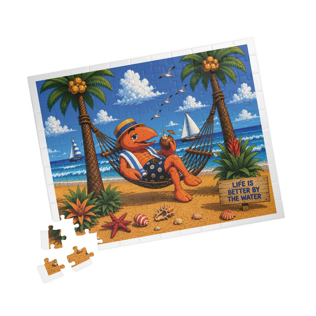 002 Beach Hammock Puzzle — "Life Is Better By The Water" Jigsaw (110–1014 pcs)