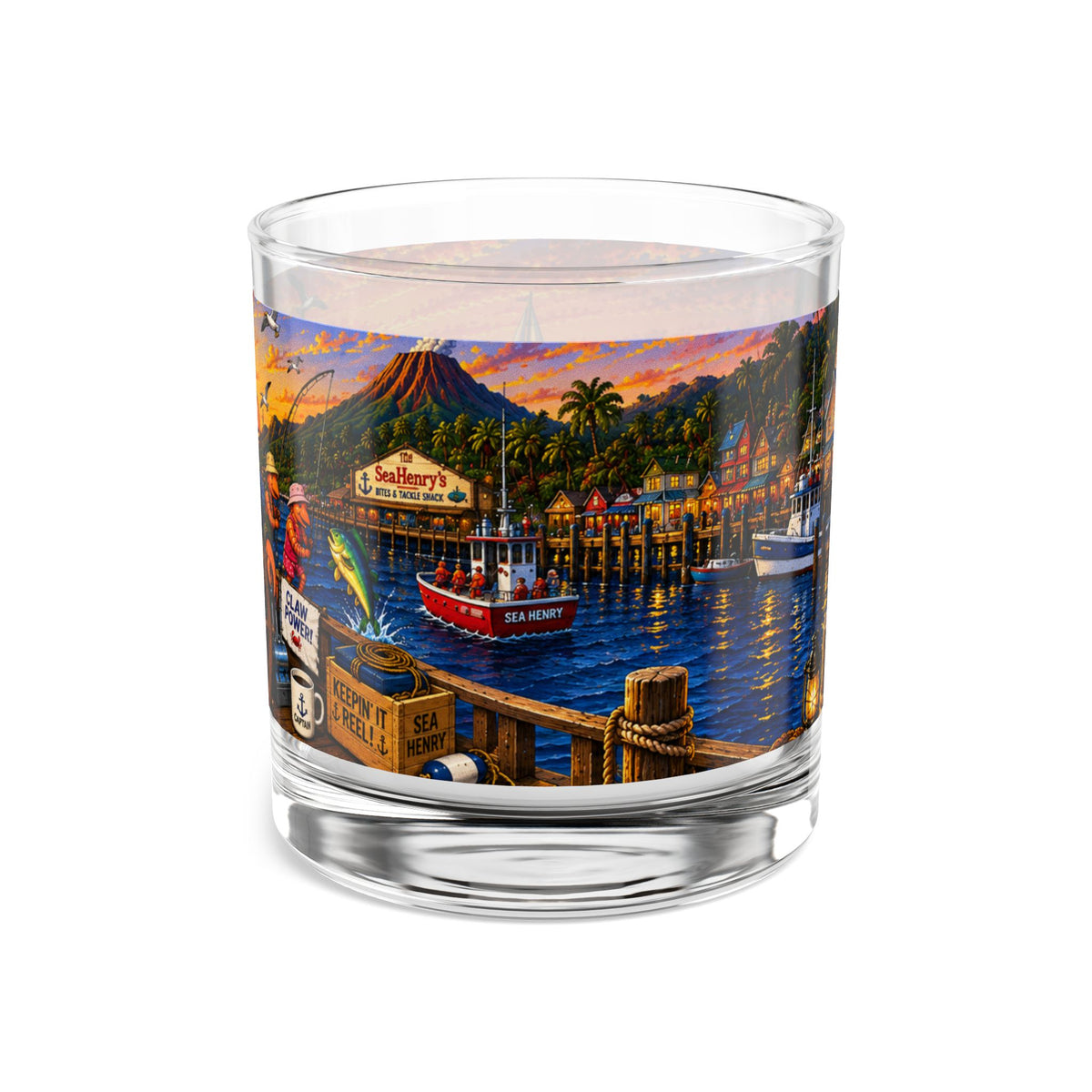 #003 Captain Henry - SeaHenry Coastal Rocks Glass – 10 oz