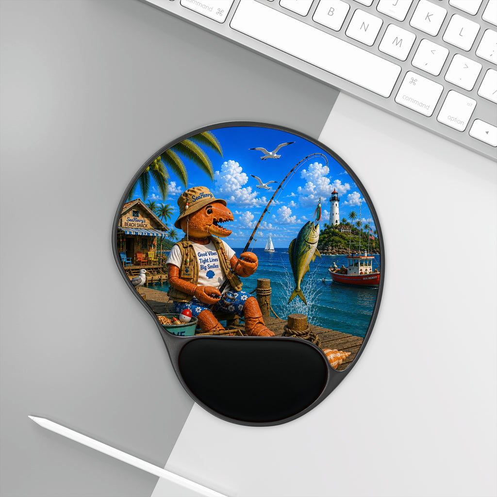 #004 Fisherman Henry Wrist Mouse Pad