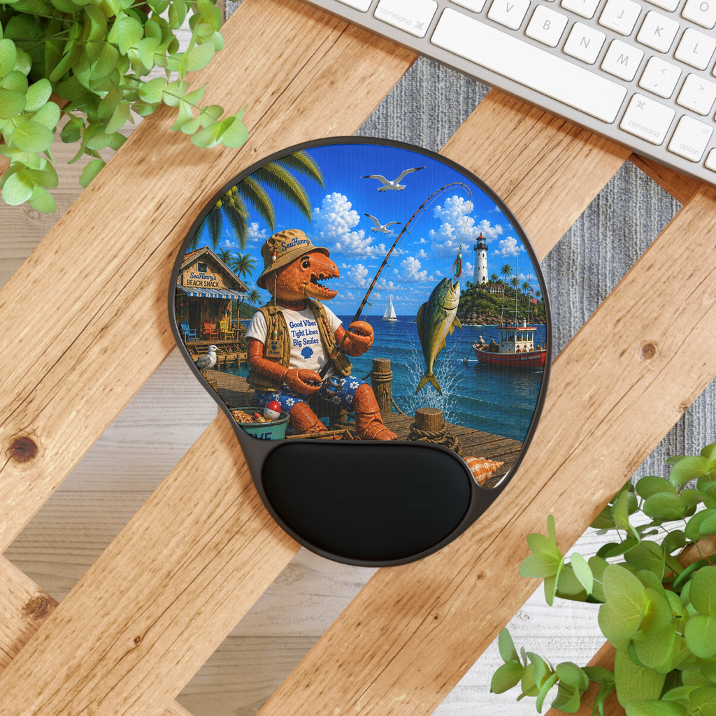 #004 Fisherman Henry Wrist Mouse Pad