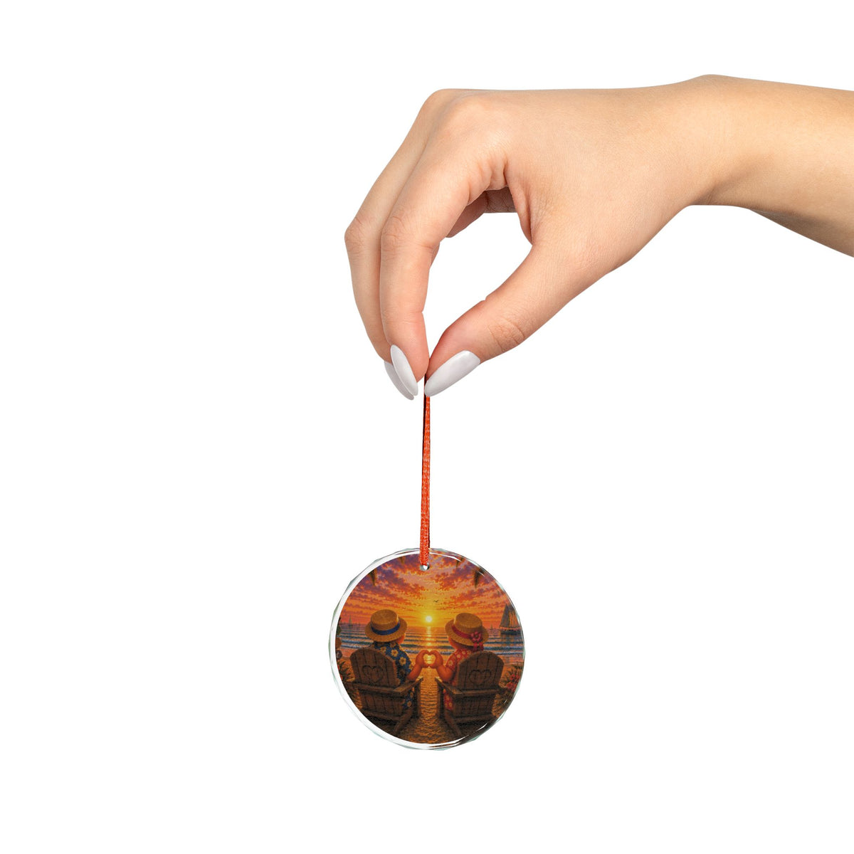 #020 Together Forever – SeaHenry Glass Ornament