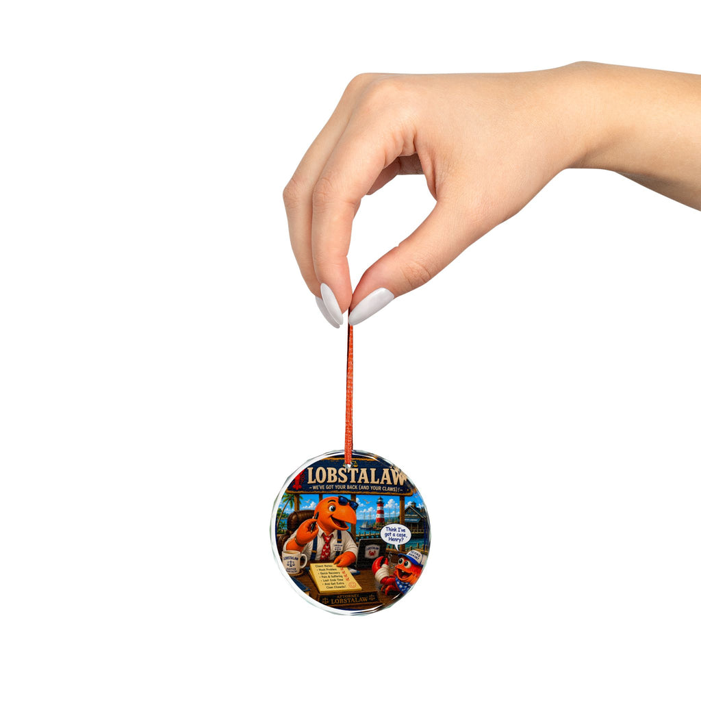 #009 Lobstalaw Henry – SeaHenry Glass Ornament