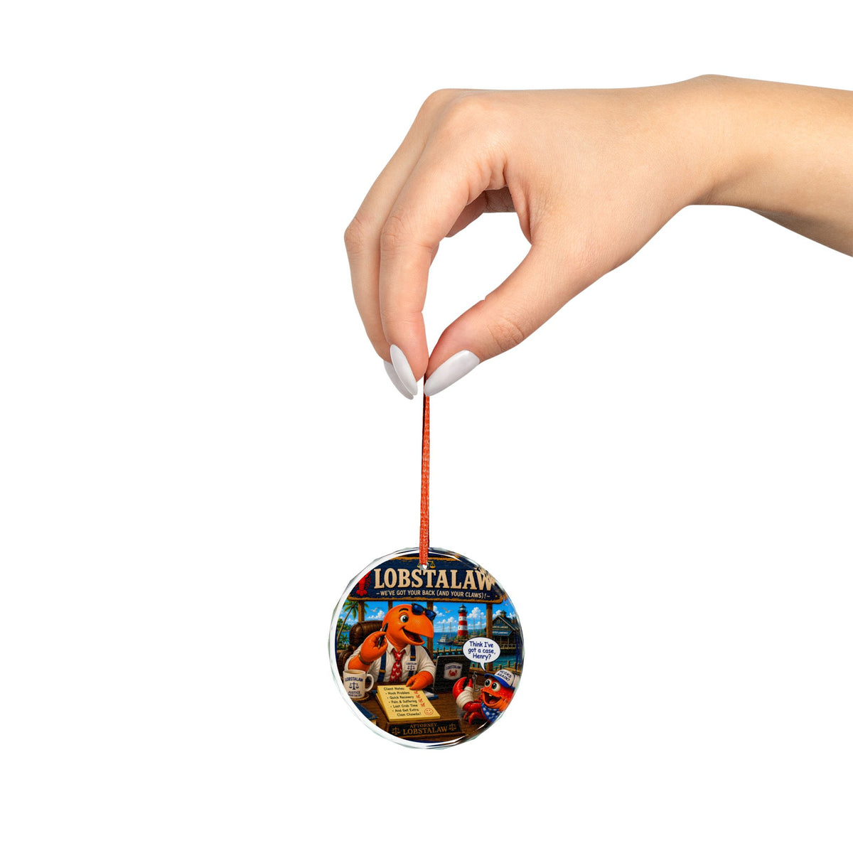 #009 Lobstalaw Henry – SeaHenry Glass Ornament