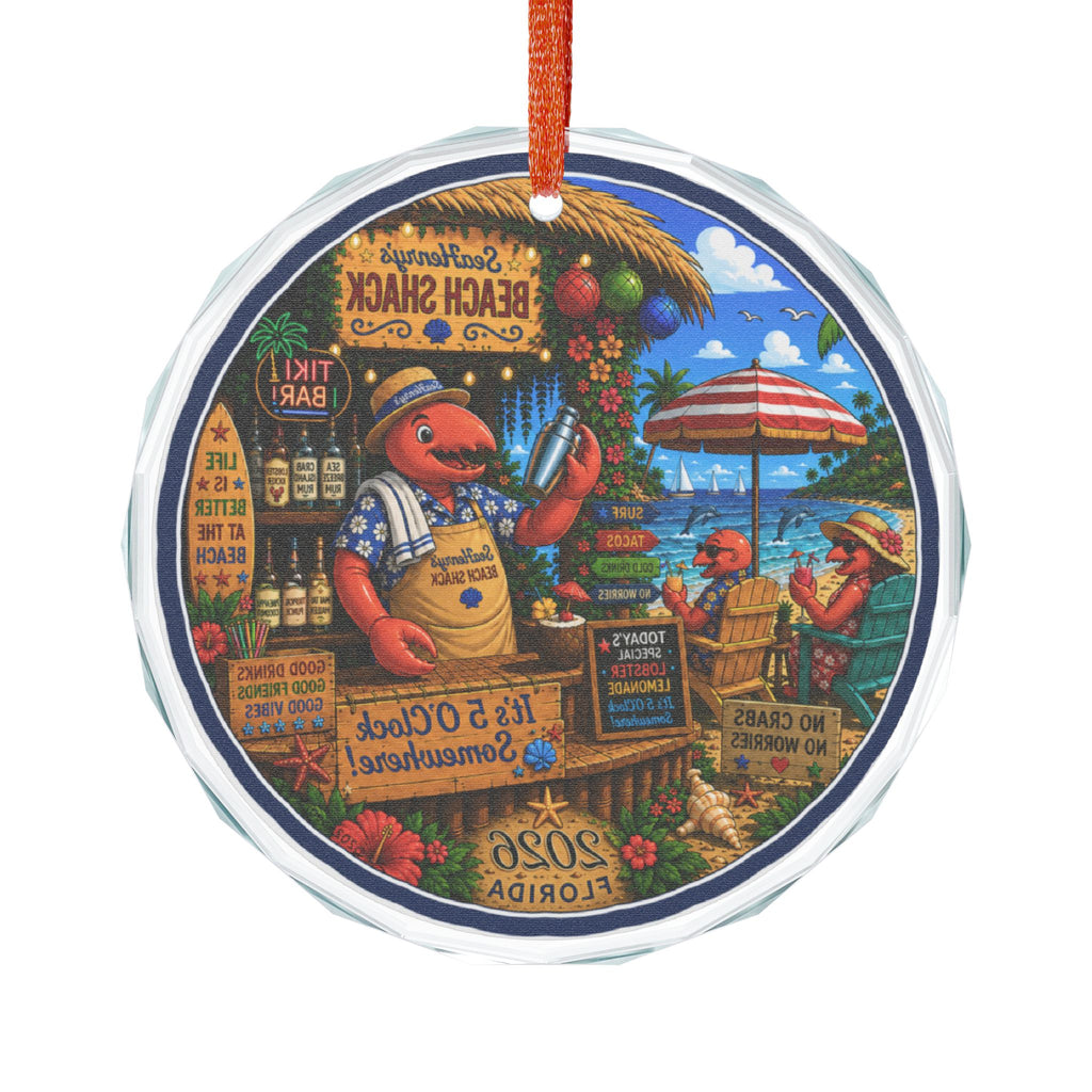 #013 Henry the Bartender – Florida 2026 Glass Ornament