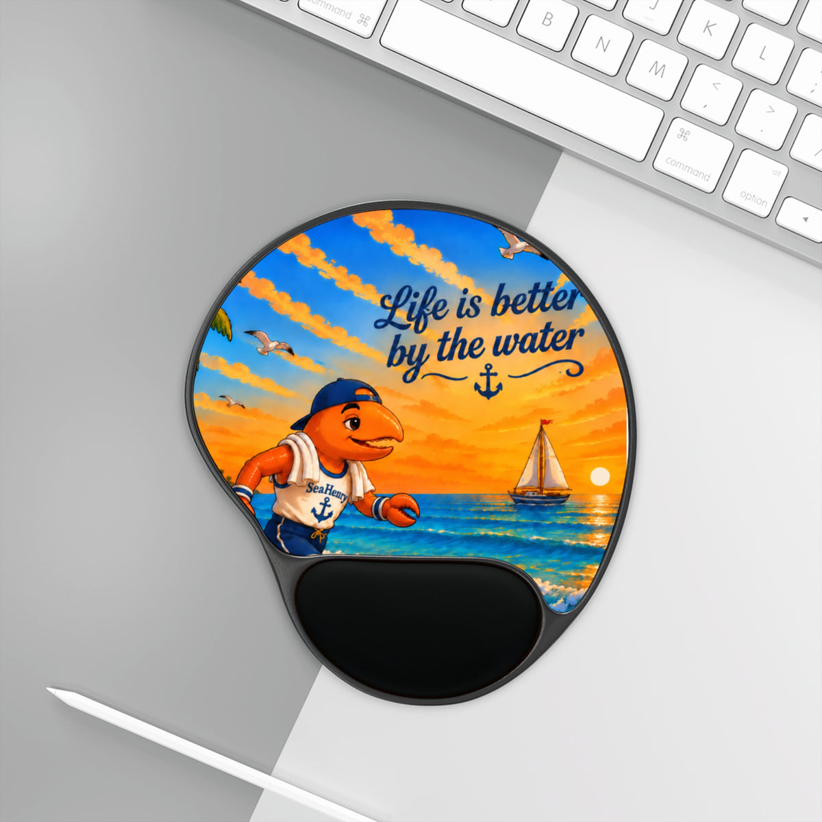 #022 Jogging Henry – SeaHenry Cushioned Wrist Rest Mouse Pad