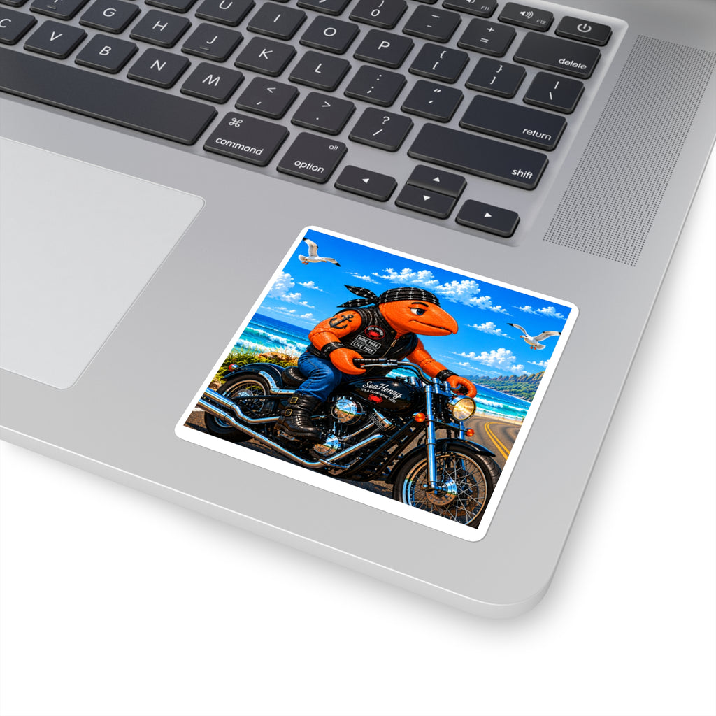 #008 Biker Henry – SeaHenry 3×3 Square Sticker