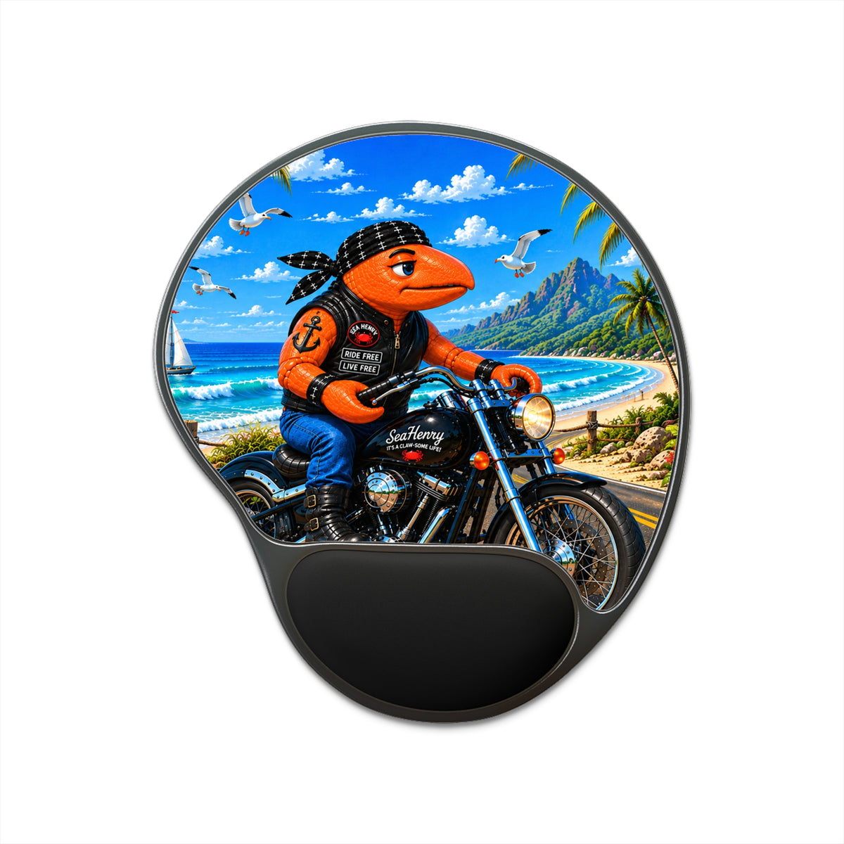 #008 Biker Henry Wrist Mouse Pad