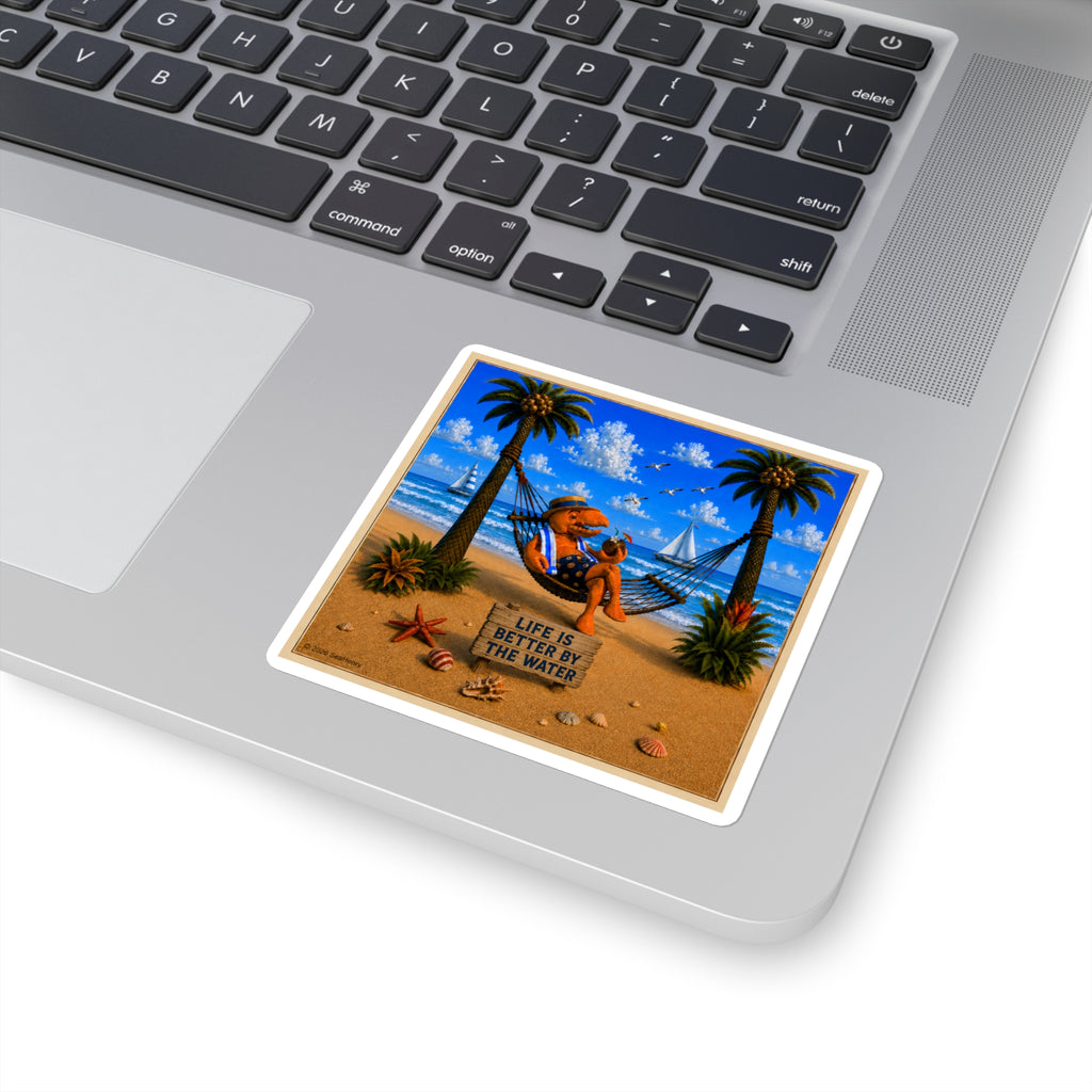 #002 Hammock Henry – SeaHenry 3×3 Coastal Sticker