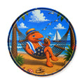 #002 Hammock Henry - Round Cutting Board