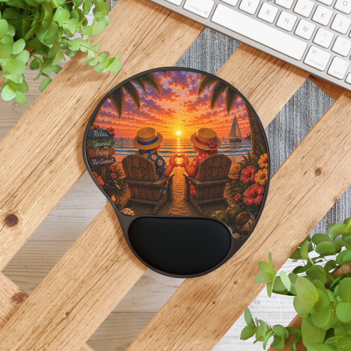 #020 Together Forever – SeaHenry Cushioned Wrist Rest Mouse Pad