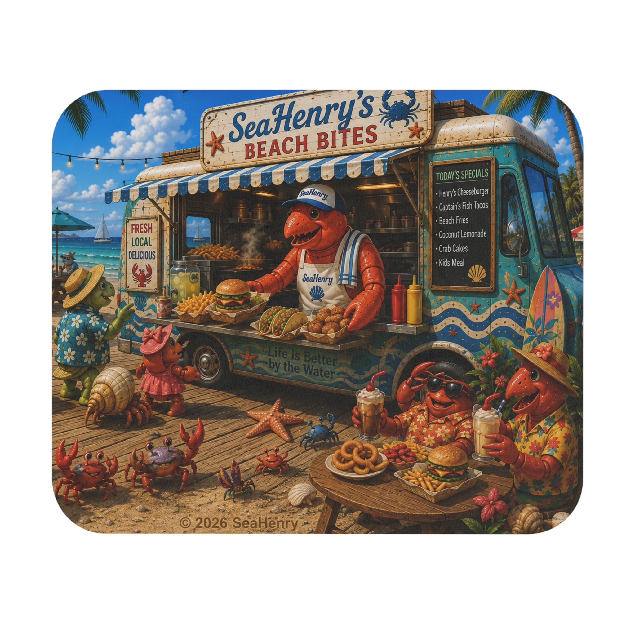 Copy of Copy of Copy of Copy of Copy of Copy of Copy of Copy of Copy of Copy of SeaHenry Retro Beach Mouse Pad – Tropical Hammock Desk Mat