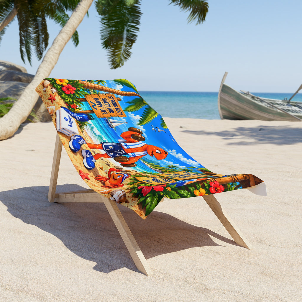 #015 Exercising Henry – Beach Towel