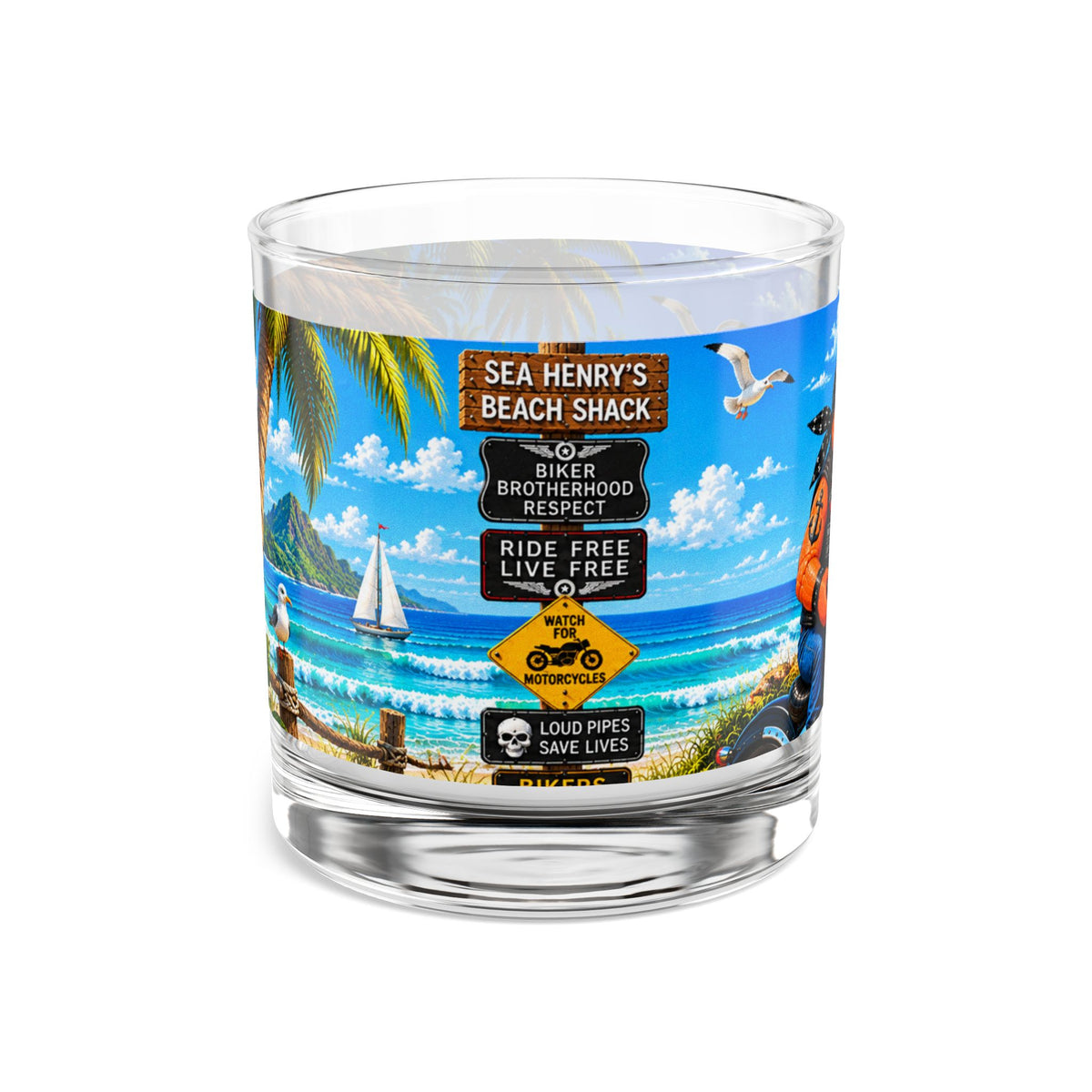 #008 Biker Henry – SeaHenry 10 oz Rocks Glass