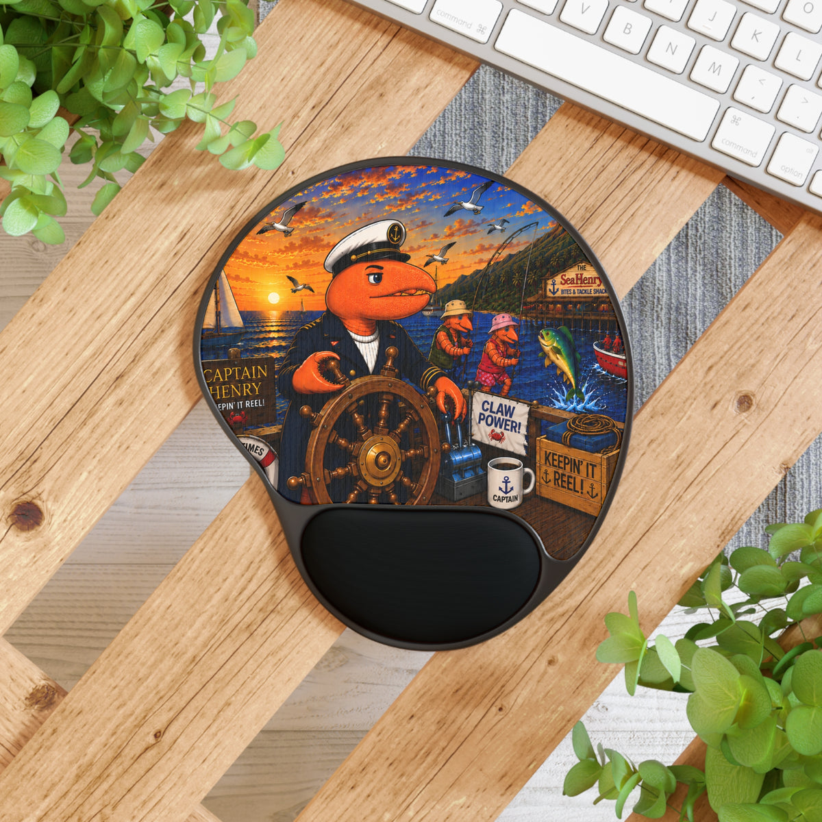 #003 Captain Henry – SeaHenry Cushioned Wrist Rest Mouse Pad