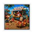 #018 SeaHenry’s Beach Bites – SeaHenry 3x3 Square Sticker