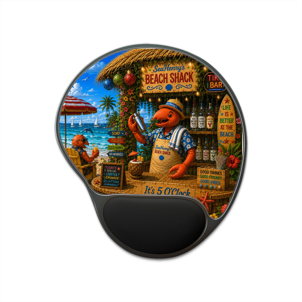 #013 Henry the Bartender – SeaHenry Cushioned Wrist Rest Mouse Pad