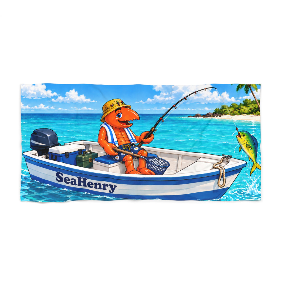 #004 Fisherman Henry – Beach Towel
