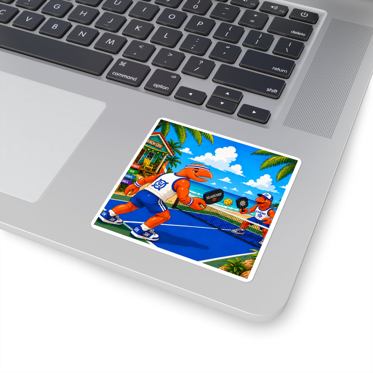 #017 Pickleball Henry – SeaHenry 3x3 Square Sticker