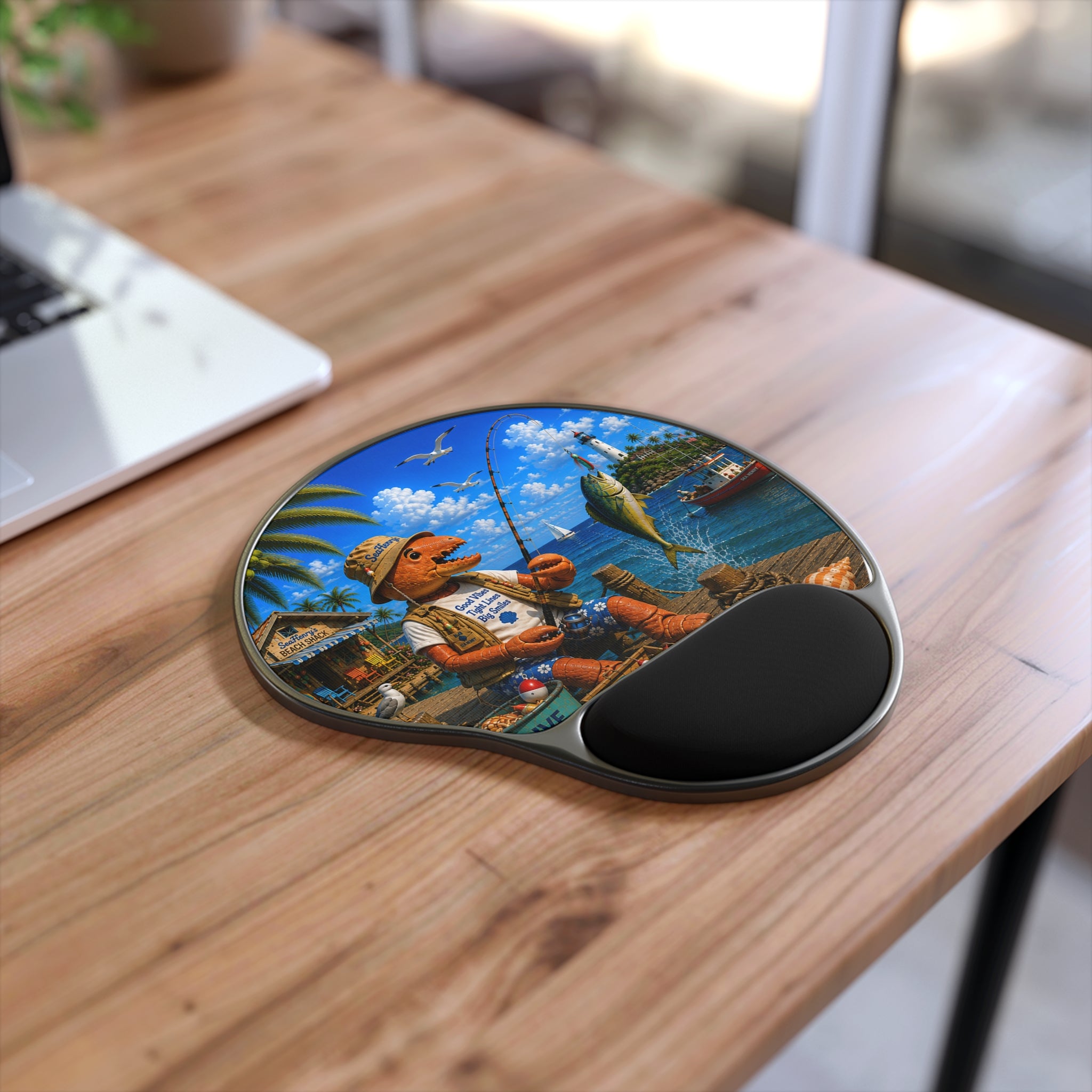 #004 Fisherman Henry Wrist Mouse Pad