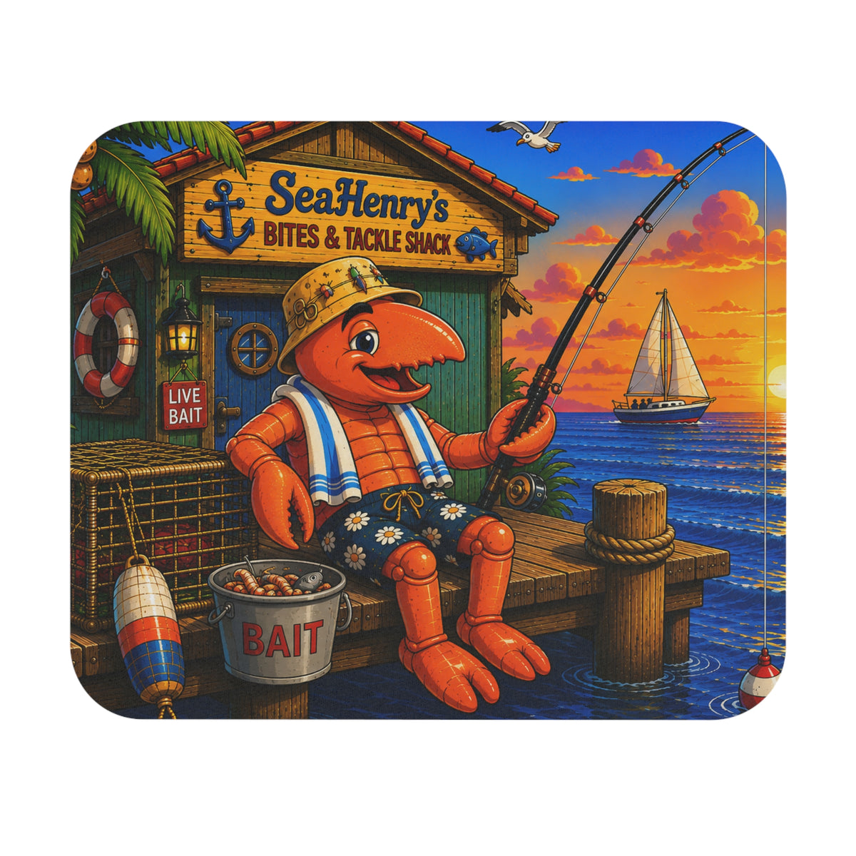 #022 Jogging Henry -  Mouse Pad