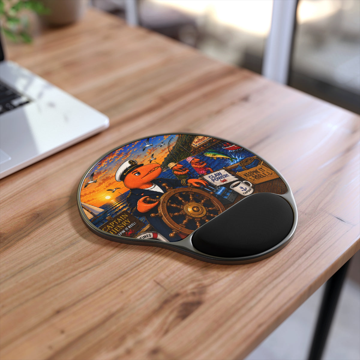 #003 Captain Henry – SeaHenry Cushioned Wrist Rest Mouse Pad