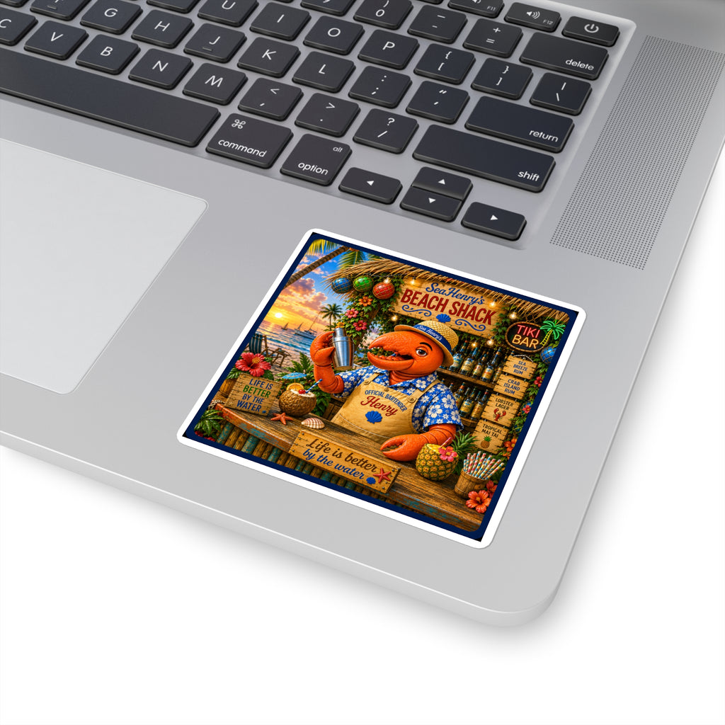 #013 Henry the Bartender – SeaHenry 3×3 Square Sticker