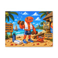 #015 Working out Henry – SeaHenry Coastal Canvas Wall Art