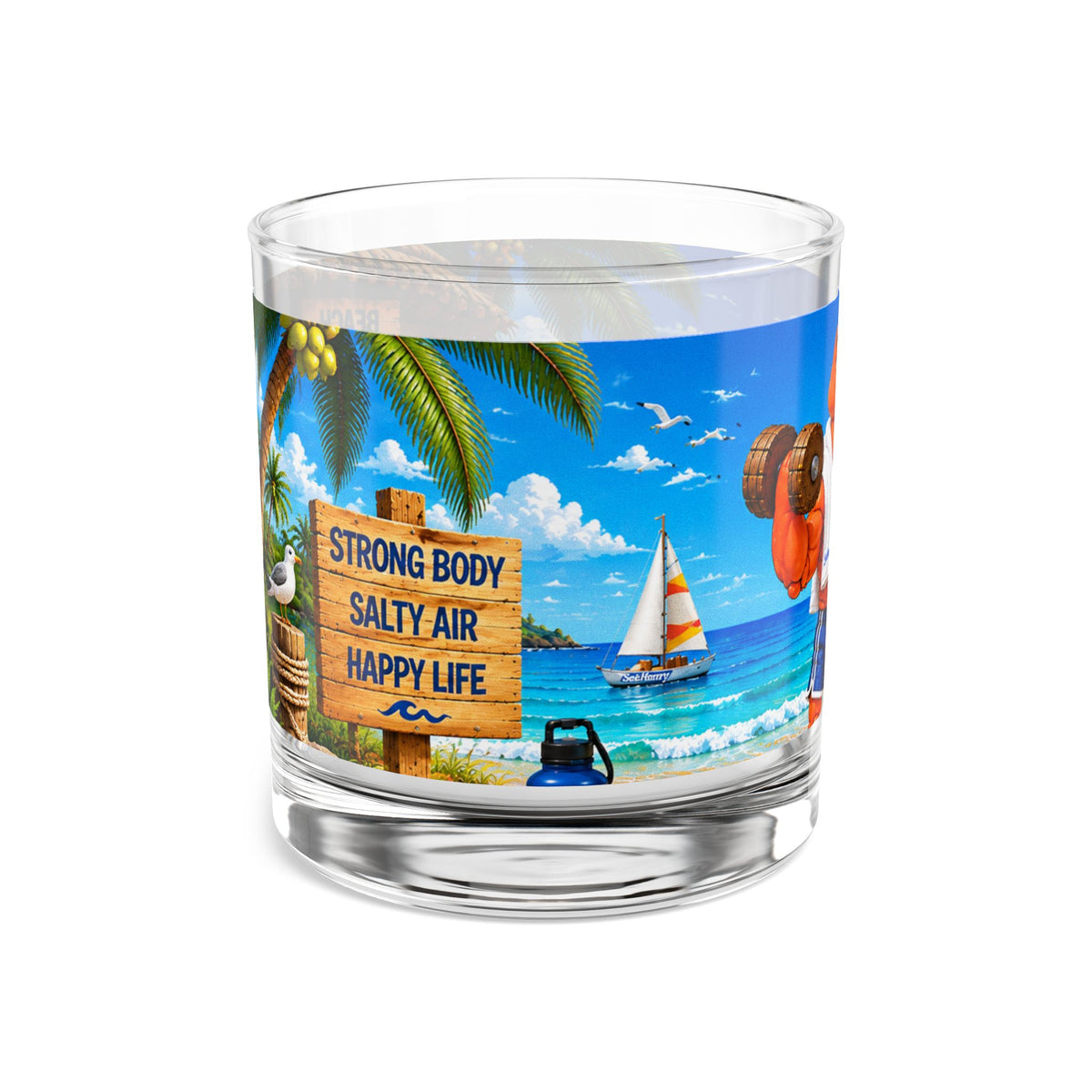 #015 Exercising Henry – SeaHenry 10 oz Rocks Glass