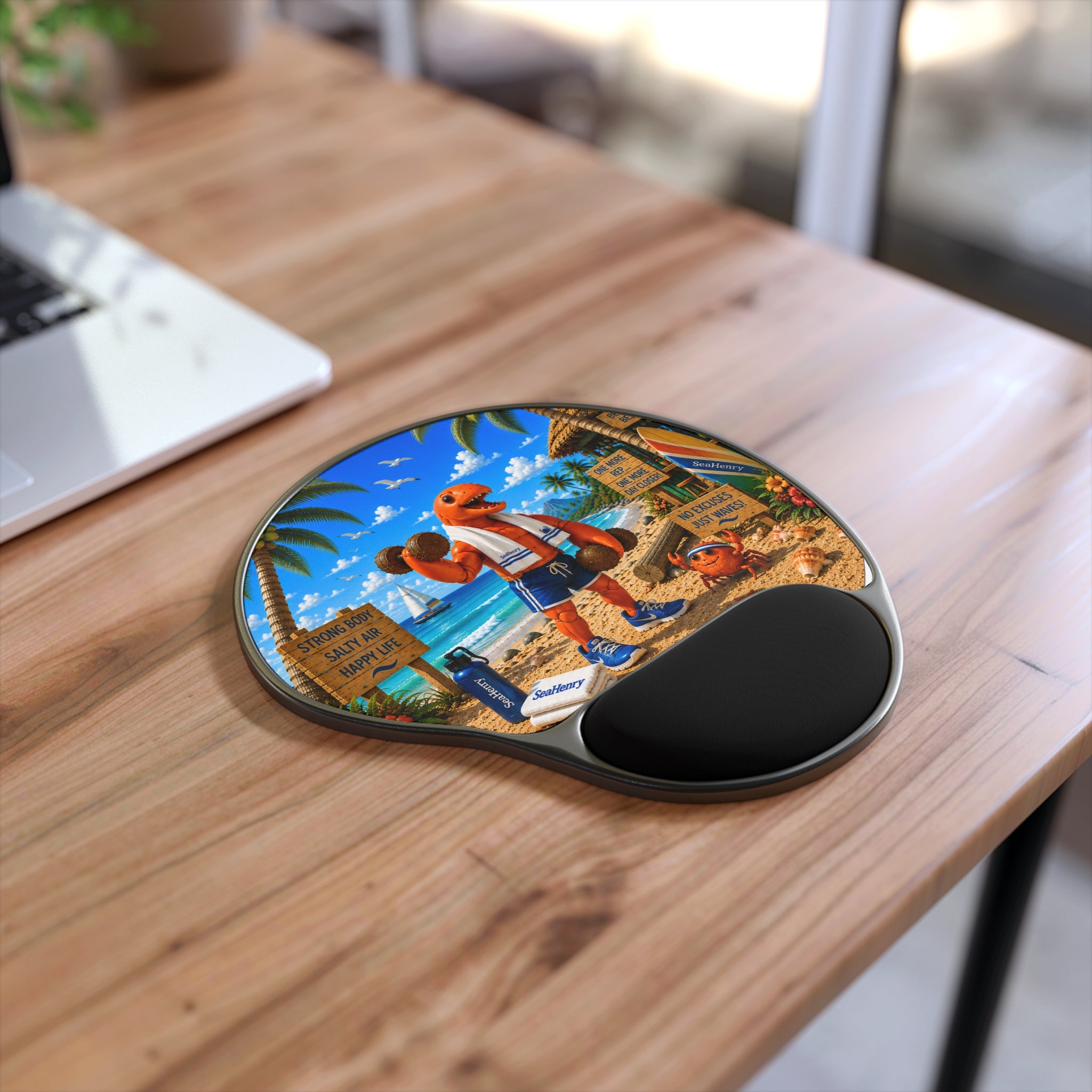 #015 Working out Henry Wrist Mouse Pad