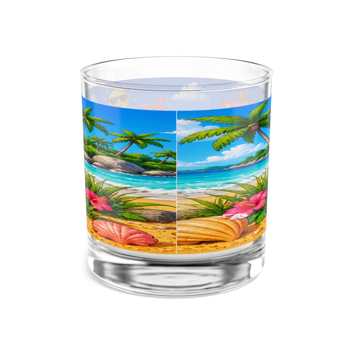 #006 Beach Buddy Girl – SeaHenry 10 oz Rocks Glass