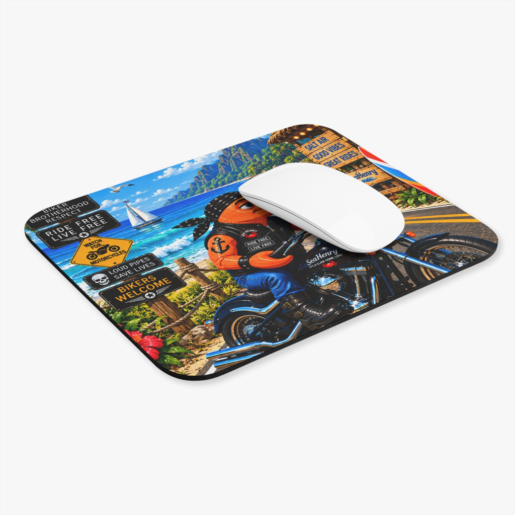 #008 Biker Henry – SeaHenry Coastal Mouse Pad