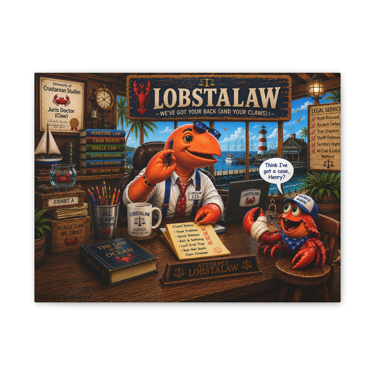 #009 Lobstalaw – SeaHenry Coastal Canvas Wall Art